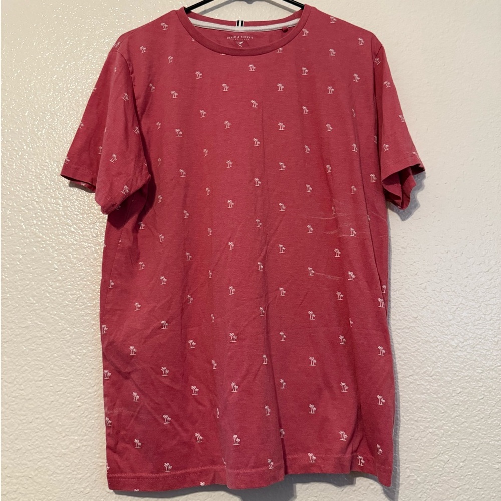 Denim & Flower Red Short Sleeve Tee